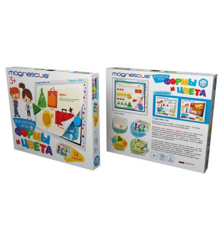 Magneticus POL-011 Развивающий набор / конструктор Магнитная мозаика Формы и Цвета в картонной коробке Magneticus POL-011 Развивающий набор / конструктор Магнитная мозаика Формы и Цвета в картонной коробке