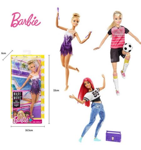 Mattel Barbie DVF68 Кукла Барби Спортсменка из серии «Безграничные движения»