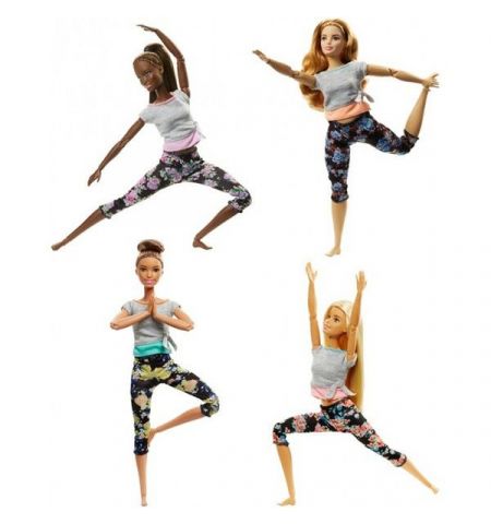 Mattel Barbie FTG80 Новинка! Кукла Барби Made To Move Фитнес "Двигайся как я"