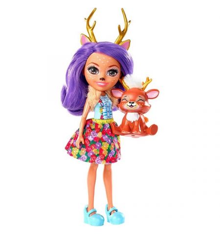 Mattel Enchantimals FXM75 Кукла с питомцем Данесса Оления new, 15 см Mattel Enchantimals FXM75 Кукла с питомцем Данесса Оления new, 15 см