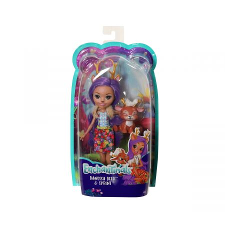 Mattel Enchantimals FXM75 Кукла с питомцем Данесса Оления new, 15 см Mattel Enchantimals FXM75 Кукла с питомцем Данесса Оления new, 15 см