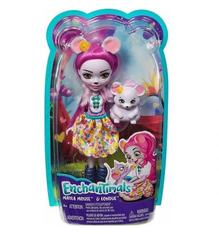 Mattel Enchantimals FXM76 Кукла с питомцем Мышка Майла new, 15 см Mattel Enchantimals FXM76 Кукла с питомцем Мышка Майла new, 15 см