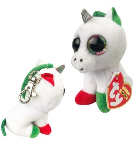 TY TY35218 Мягкая Игрушка - Брелок CANDY CANE Единорог, 8,5 см