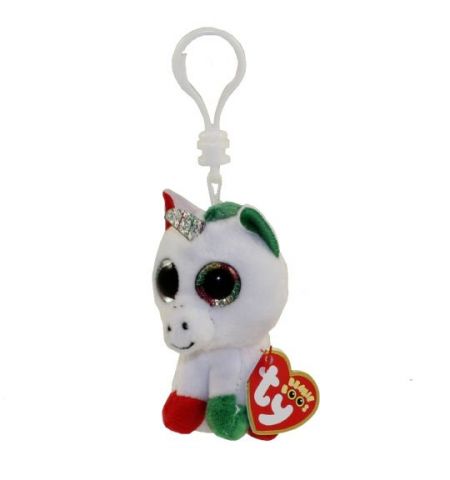 TY TY35218 Мягкая Игрушка - Брелок CANDY CANE Единорог, 8,5 см