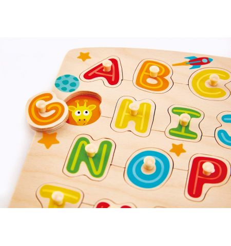 HAPE E1505B Пазлы с изображением алфавита “Alphabet Peg Puzzle”