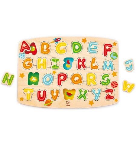 HAPE E1505B Пазлы с изображением алфавита “Alphabet Peg Puzzle”