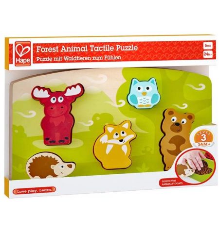 HAPE E1621A Пазл тактильный "Лесные животные"