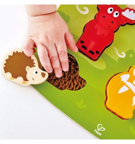 HAPE E1621A Пазл тактильный "Лесные животные"