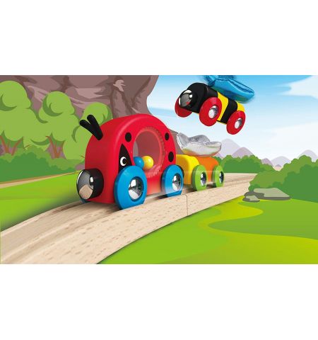 HAPE E3806A Деревянный поезд "Насекомые" HAPE E3806A Деревянный поезд "Насекомые"