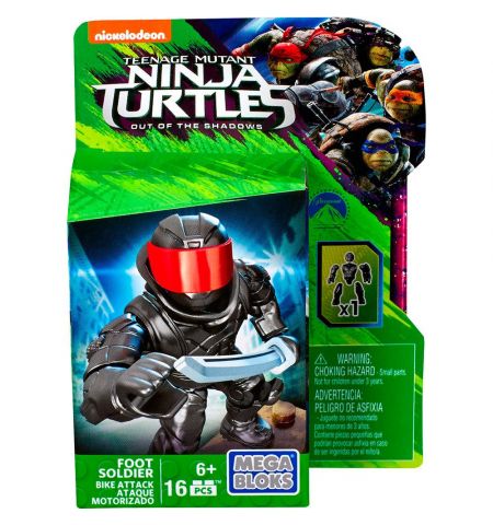 Mattel Mega Bloks DPW12 Фигурка персонажа фильма Черепашки Ниндзя II MEGA TOY