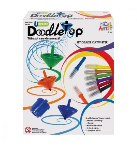 Noriel INT_N0755 Волчок, который рисует, серия Маленький Художник Doodletop Twister Deluxe Kit