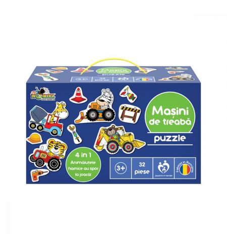 NORIEL NOR4079 Пазл 4 в 1 “Рабочие машины” 32 элемента