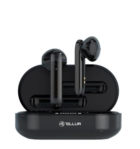 Tellur Flip True Wireless Earphones, Black, Bluetooth version 5.0, up to 10 m, True Wireless Stereo, Music play time Up to 2.5 hours, Charging time Ap