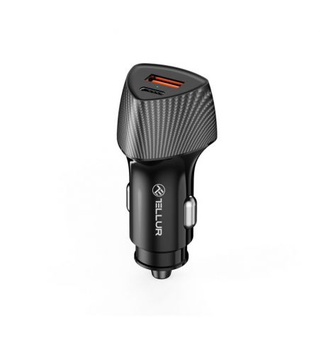 Tellur FCC10 car charger, 38W, 6A (PD20W + QC3.0), black