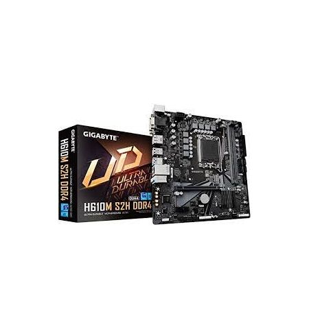 MB GIGABYTE H610M S2H DDR4, Socket 1700, Intel® H610 (12th Gen CPU), 8Phases, Dual 2xDDR4-3200, VGA, DVI, HDMI, DP,  CPU Intel graphics, 1xPCIe X16 4.