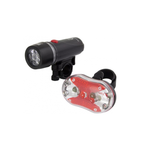 Bike Front&Tail Led Light Esperanza EOT015 ALPHECCA, Power supply: 4 AAA + 2 AAA batteries, not included