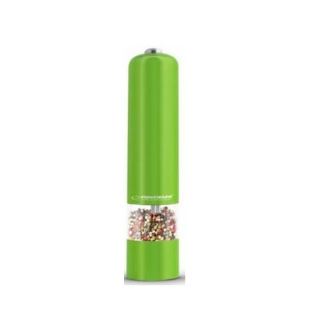 Grinder Esperanza MALABAR EKP001G Green,  LED illumination during use Adjustable grinding thickness Length: 23cm Diameter: 5cm Power: 4* AA batteries