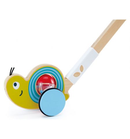 HAPE E0355A Деревянная игрушка Snail Push Pal HAPE E0355A Деревянная игрушка Snail Push Pal
