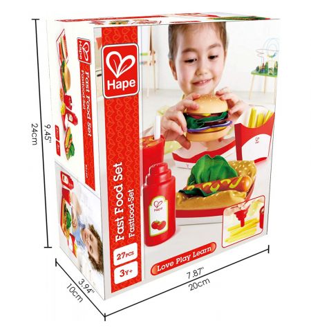 HAPE E3160B -  Игровой набор Hape Kid&#x27;s Fast Food Set