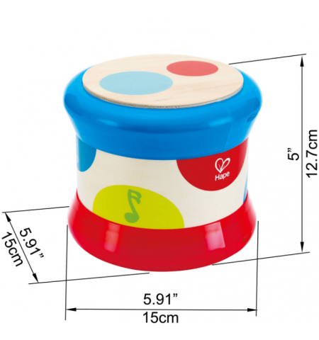 HAPE E0333A - Детский барабан Baby drum HAPE E0333A - Детский барабан Baby drum