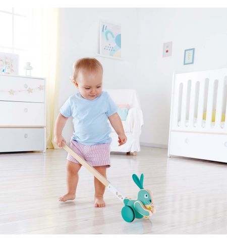 Hape E0358A Деревянная игрушка Bunny Push Pal Hape E0358A Деревянная игрушка Bunny Push Pal