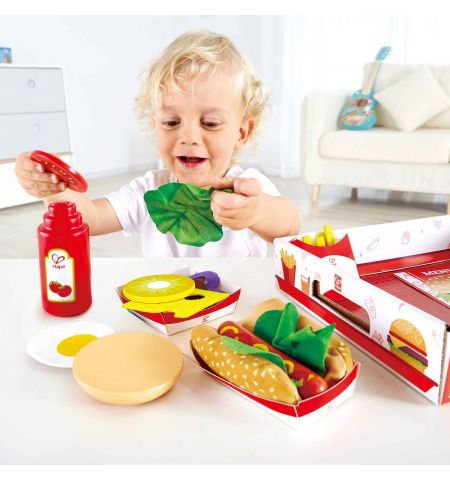 HAPE E3160B -  Игровой набор Hape Kid&#x27;s Fast Food Set