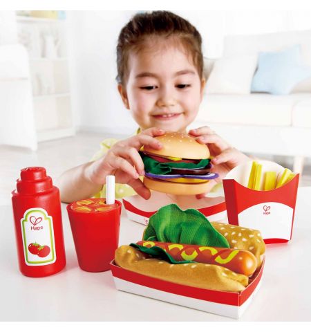 HAPE E3160B -  Игровой набор Hape Kid&#x27;s Fast Food Set