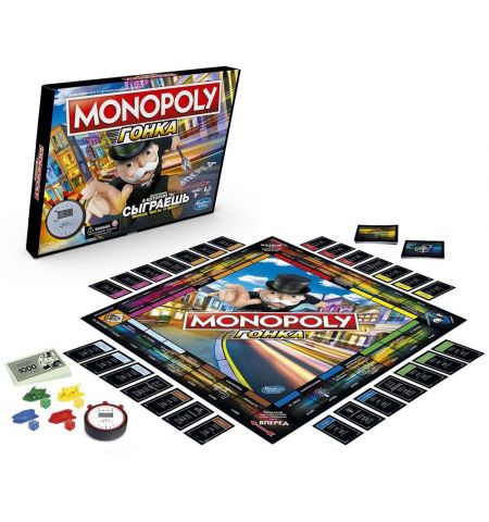 Hasbro Monopoly E7033 Игра настольная ,,Монополия Гонка'' Hasbro Monopoly E7033 Игра настольная ,,Монополия Гонка''