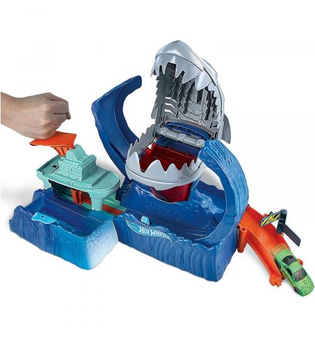 Mattel Hot Wheels GJL12 Трек ,,Голодная Акула-робот'' Mattel Hot Wheels GJL12 Трек ,,Голодная Акула-робот''