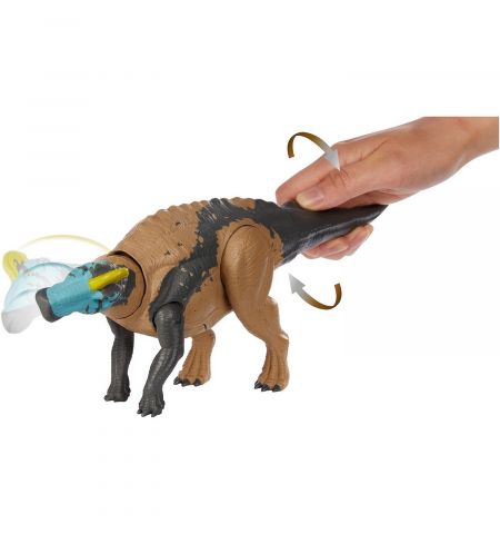 Mattel Jurassic World GJN64 Фигурка динозавра ,,Опасные противники Трицератопс&#x27;&#x27; со звуком