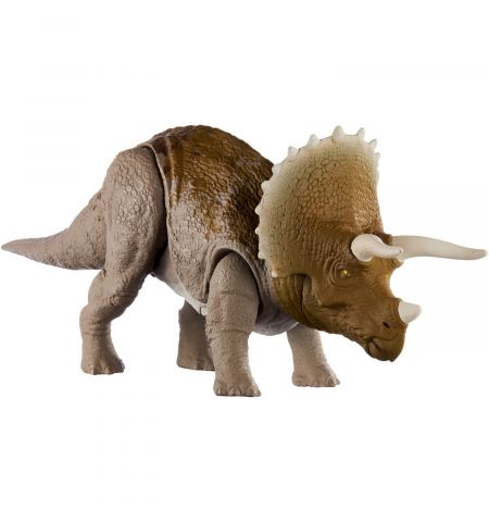 Mattel Jurassic World GJN64 Фигурка динозавра ,,Опасные противники Трицератопс&#x27;&#x27; со звуком