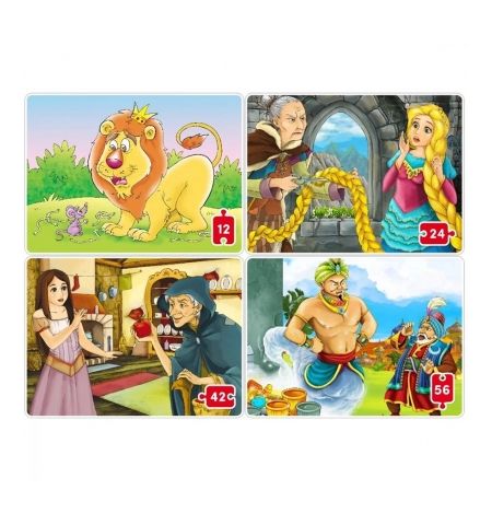 NORIEL NOR5328 - Пазл "4 Сказки"  (12, 24, 42, 56 детали)