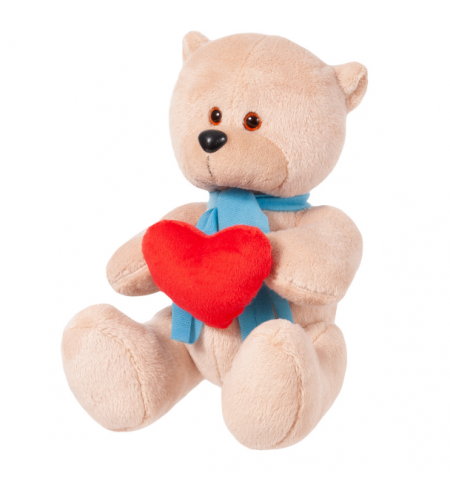STIP ST608 Мягкая игрушка Мишка с сердцем, 20 см STIP ST608 Мягкая игрушка Мишка с сердцем, 20 см