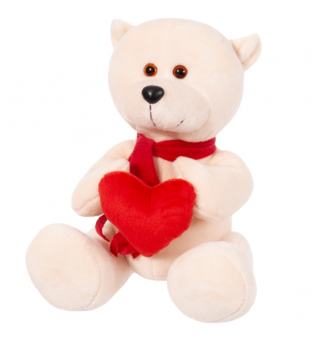 STIP ST608 Мягкая игрушка Мишка с сердцем, 20 см STIP ST608 Мягкая игрушка Мишка с сердцем, 20 см