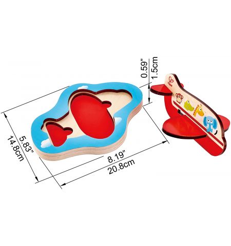 HAPE E1611A 3D Пазлы-сортер Airplane Puzzle Game