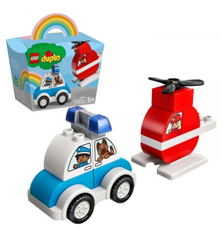 Lego Duplo 10957 Конструктор Мой первый пожарный вертолет и полицейский автомобиль