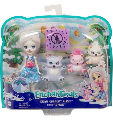 Mattel Enchantimals GJX47 Семья белой медведицы Пристины Mattel Enchantimals GJX47 Семья белой медведицы Пристины