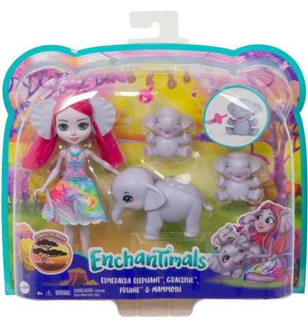 Mattel Enchantimals GTM30 Эсмеральда Слонни с семьей Mattel Enchantimals GTM30 Эсмеральда Слонни с семьей
