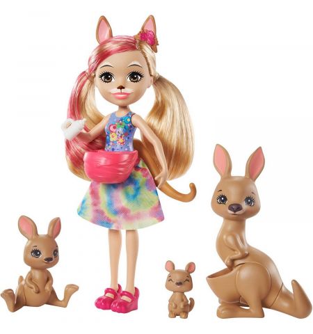 Mattel Enchantimals GTM31 Камилла Кенгуру с семьей