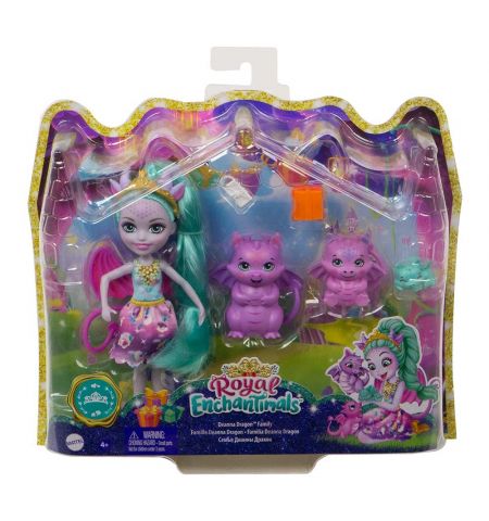 Mattel Enchantimals GYJ09 Игровой набор Семья Драконицы Дианы