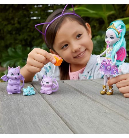 Mattel Enchantimals GYJ09 Игровой набор Семья Драконицы Дианы