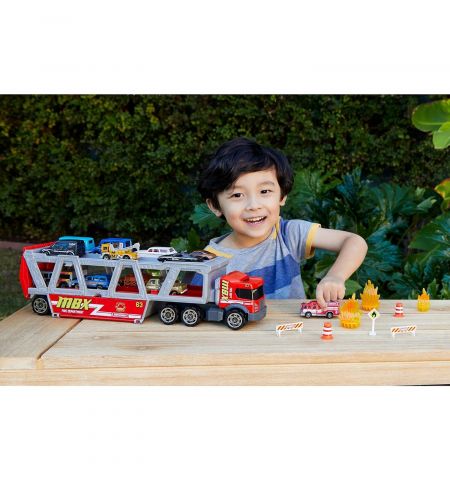 Mattel Matchbox GWM23 Пожарный грузовик-транспортер Дорожное приключение Mattel Matchbox GWM23 Пожарный грузовик-транспортер Дорожное приключение