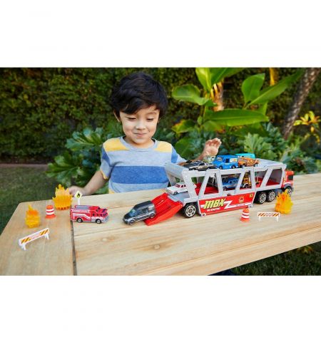 Mattel Matchbox GWM23 Пожарный грузовик-транспортер Дорожное приключение Mattel Matchbox GWM23 Пожарный грузовик-транспортер Дорожное приключение