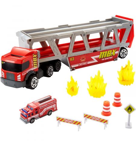Mattel Matchbox GWM23 Пожарный грузовик-транспортер Дорожное приключение