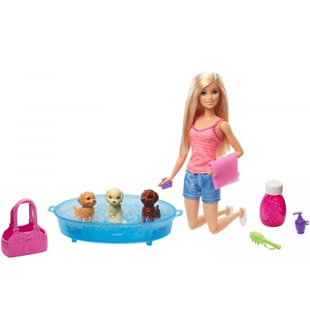 Mattel Barbie GDJ37 Игровой набор Puppy Bath Time Mattel Barbie GDJ37 Игровой набор Puppy Bath Time