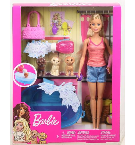 Mattel Barbie GDJ37 Игровой набор Puppy Bath Time Mattel Barbie GDJ37 Игровой набор Puppy Bath Time