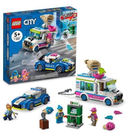 Lego City 60314 Конструктор Погоня полиции за грузовиком с мороженым