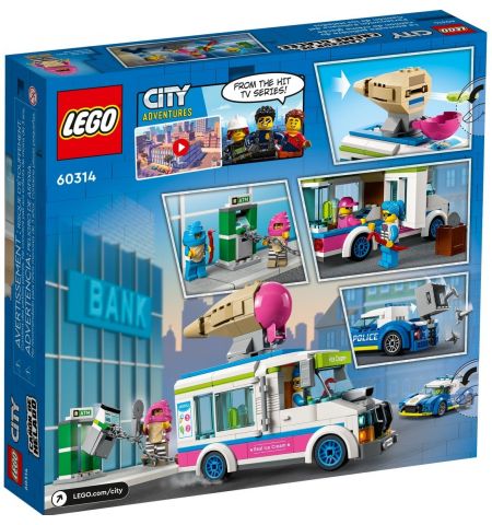 Lego City 60314 Конструктор Погоня полиции за грузовиком с мороженым