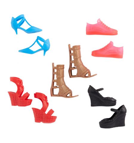 Barbie GWB14 Набор обуви для прогулок 5 пар