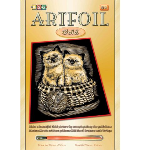 Sequin Art Artfoil SQ0602 Гравюра Золотые котята